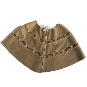 Gymboree Faux Suede Poncho Size 10/12